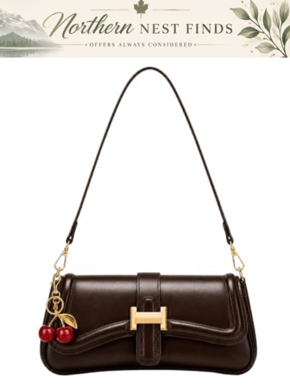 Vintage Crossbody Purse Vegan Leather Hobo Shoulder Bag 2 Straps